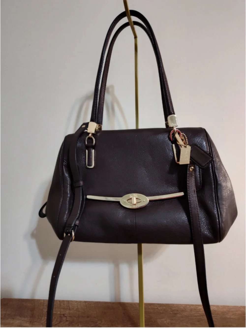 Women's Coach Brown Leather Satchel Bag One Size